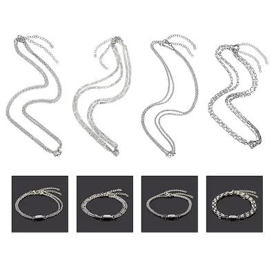 £3.59 • Buy 1Pair Lovers Bracelets Men Women Minimalist Stainless Steel Attract Matching