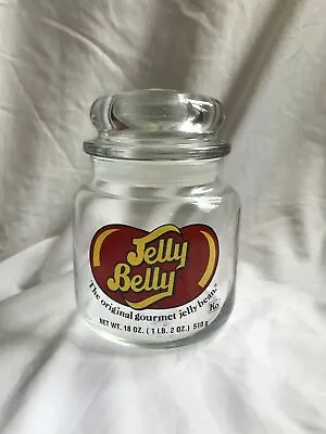 £19.89 • Buy Vintage Jelly Belly The Original Gourmet Bean Glass Storage Jar W/lid 18 Oz