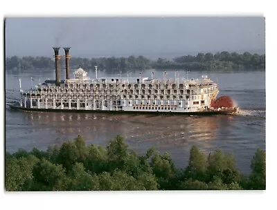 American Queen Steamboat Vintage Postcard - Mississippi River Paddle Steamer • $4.50