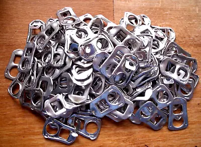 100 Aluminium Can Ring Pulls - Identical Wedge Type Art Crafts Etc - See Pic's • £4.45