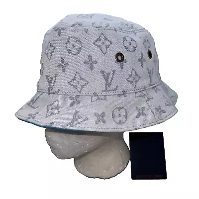 Louis Vuitton Monogram Bucket Hat LV Denim Bucket Hat Reversible • $230