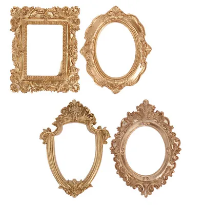 4PCS Ornate Photo Frame Antique Decor Resin Picture Frame Picture Frame Desktop • $13.58