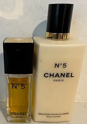 $168.88 • Buy Chanel No 5 Paris Lotion & Eau Toilette 1.2 Collectible Almost Full