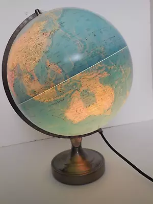 Replogle Scan Globe World Horizon Light Up Globe Metal Stand 12  - 30cm • $18.90