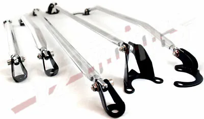 92-95 Civic C-Pillar+Strut Tower+Lower Tie Arm Bars Brace 5 Pieces Combo • $116.99