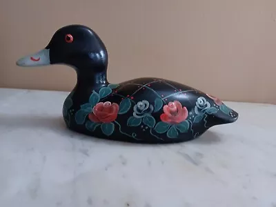Vtg Handpainted Hard Plastic Duck Figurine • $15