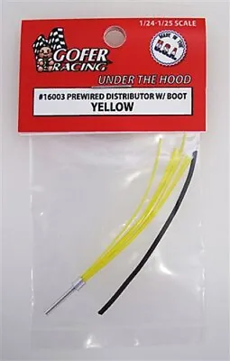 Gofer-Racing Wired Distributor With Boot (Yellow) - Plastic Model Vehicle • $5.21