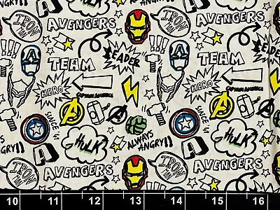 $3.29 • Buy Tina Scrap Superhero Marvel Avengers Captain America 100% Cotton Fabric 9 X21 