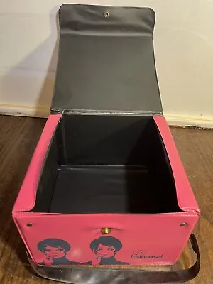 Vintage 1960s Pink Vinyl Doll Wig Storage Box Twiggy Retro  7  X 7  X 4  • $29