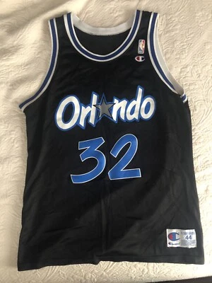 $39.99 • Buy Vintage Shaquille O'Neal Orlando Magic Jersey Size 44 Men's Champion SHAQ #32 
