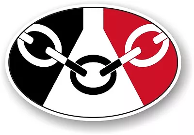 West Midlands Oval Design With Black Country Flag Dudley Vinyl Car Sticker Decal • £2.69