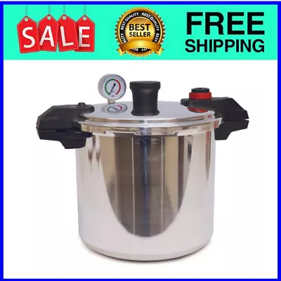 T-fal Pressure Cooker Aluminum Pressure Canner 22 Quart 3 PSI Settings Silver • $83.80