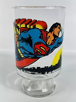 Vtg Superman Promo Tumblers Glasses DC Comics 1971 Metropolis Skyline Beer • $17.79