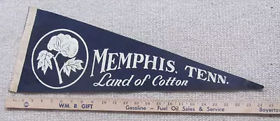 Vintage Memphis Land Of Cotton Felt Pennant 23.5”  • $25