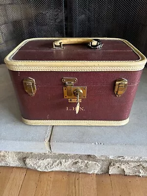 Vintage 1940's Dresner Original Train Luggage Case 14.5 X 9.5x 9.5” • $99