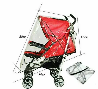 🔥Universal Rain Cover For Buggy Pushchair Stroller Pram Clear Transparent Baby • £4.75