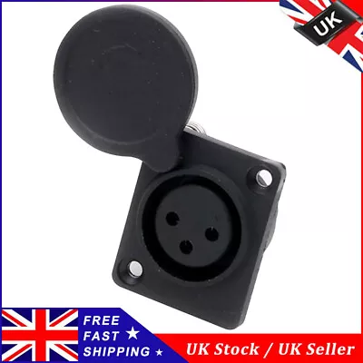 XLR CHASSIS SOCKET FEMALE 3 PIN PLASTIC CASE AUDIO Or POWER Mobility Scooter UK • £4.49