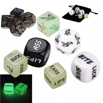 Glow & White Adult Love Dice Sex Position Dice Games Erotic Couples Foreplay Toy • £5.99