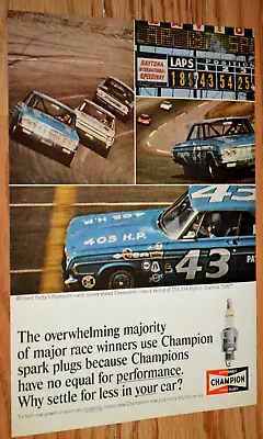 1966 Richard Petty 43 Champion Spark Plugs Original Vintage Advertisement Ad-66 • $7.99