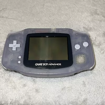 Nintendo Game Boy Advance Clear Handheld System In Used Condition With Repo Back • £55