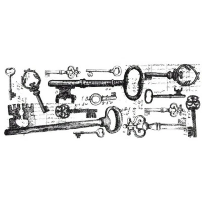 $4.95 • Buy Kaisercraft Keys Clear Cling Stamp Background Script