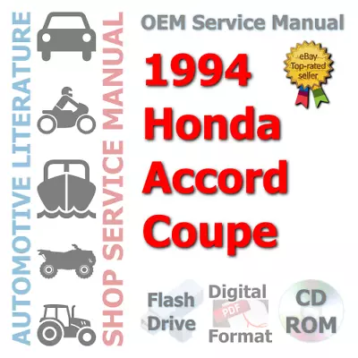 1994 Honda Accord Coupe Complete Repair Service Manual • $19.39