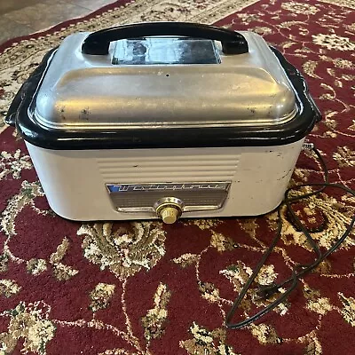 Vintage 1950s Westinghouse Roaster Oven 5411-1 Working Retro White Powercord • $25