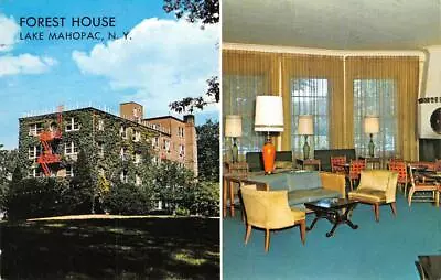 FOREST HOUSE Roadside LAKE MAHOPAC New York Mid-Century Modern 1968 Postcard • $7.99