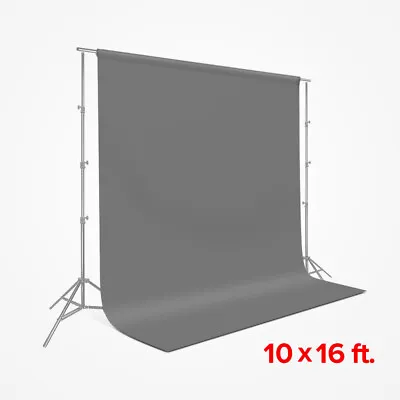 LS [1x] Photo Studio Gray Muslin Backdrop 10 X 16 Ft. For Photography • $49.20