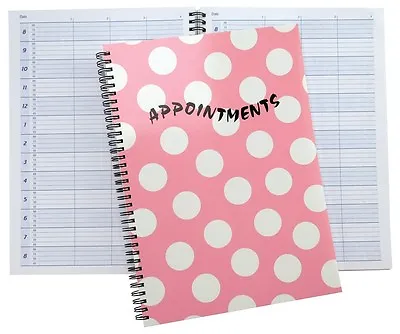 £14.99 • Buy Salon Appointment Pad Pink Spot Spiral Book Nails, Beauty, Tanning, Hairdressers