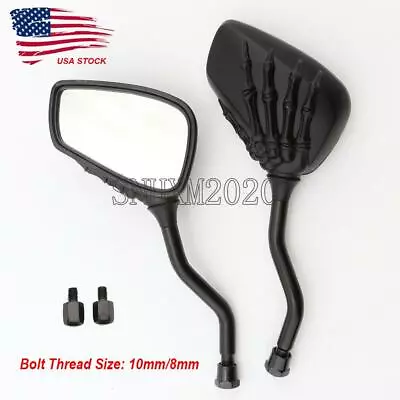 Skeleton Skull Hand Side Mirrors For Suzuki Boulevard C50 C90 T M50 M90 M109R • $26.14