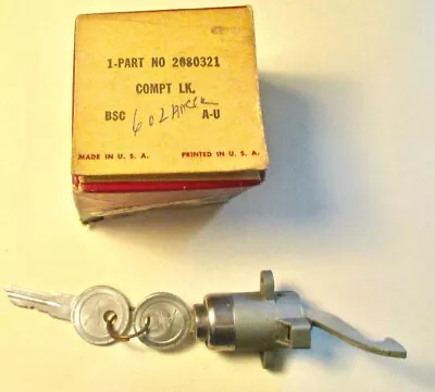 Mopar 2080321 Glove Box Lock & Keys 1960 1961 Dodge DeSoto 1962 Imperial NOS • $55