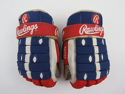 VTG Rawlings 939 Oshawa Generals OHL CHL Pro Stock Hockey Player Gloves 14.5  • $149.97