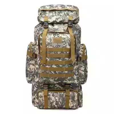 New 1 Pc Large Capacity Anti-splash Outdoor Backpacking Bag Gray Camouflage • $40.45