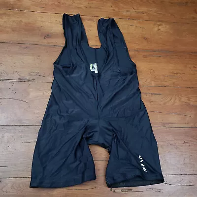 Briko Mens XXL/9 Cycling Bibshorts Vintage Italy 7  18  (7/10) Black • $29.95