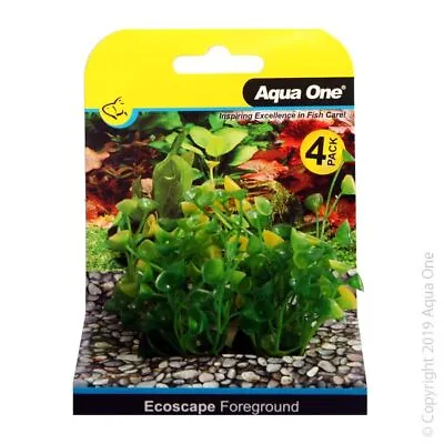 Aqua One Foreground Plant - Artificial Non Toxic Plants For Aquarium Tank 4 Pack • £3.23