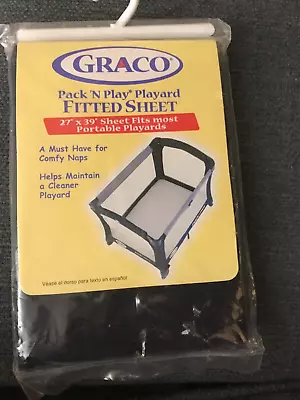 New Graco Pack 'N Play PlayYard Fitted Sheet Navy Blue 27x39” • $6.99