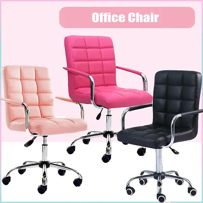 Home Office Chair Leather Executive Computer Chair Swivel Desk Chair Work Study • $85.06