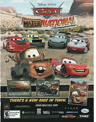 2007 Disney Cars Mater-National Championship Video Game Ad Xbox PS Wii  • $13.64