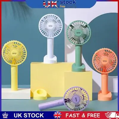 Mini Fan USB Rechargeable For Indoor Outdoor Small Desk Fan Table Fan 3 Speed • £7.79