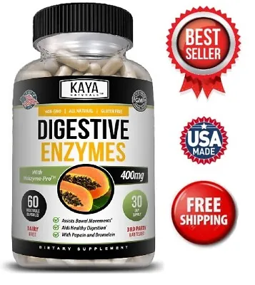 Digestive Enzymes W/ Prebiotic & Probiotics Gas Constipation & Bloating Relief • $10.69