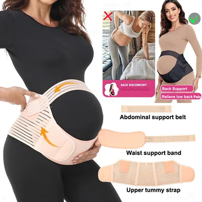 £18.99 • Buy Maternity Pregnancy Belt Lumbar Waist Back Support Band Belly Bump Brace Strap