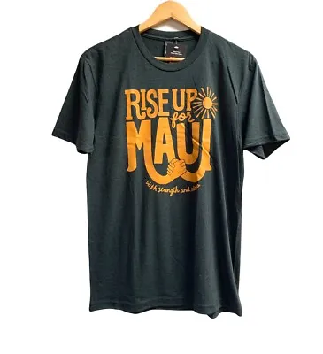 Support Maui Wildfire Hawaii T-Shirt Black Short Sleeve Cotton Tee | Men’s XL • $10