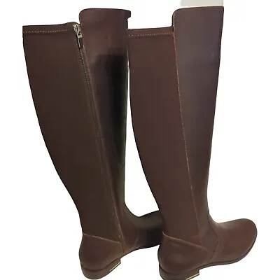 Nine West Women's Shoes Levi-WC Leather Closed Toe Knee High Fashion Boots Sz 8 • $63.99