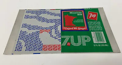 Minnesota Unrolled Aluminum “7 UP” Can 1959 States- United We Stand • $59.61