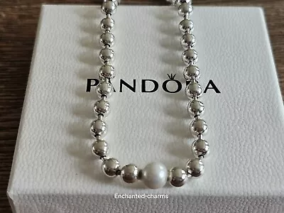 🌸🐝Pandora Treated Freshwater Cultured Pearl & Beads Collier Necklace🌸🐝 • £63