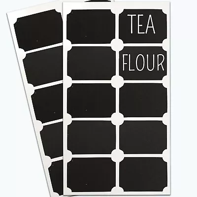 £2.48 • Buy 20x CHALKBOARD STICKY LABEL Blackboard Kitchen Food Storage Spice Jar Pantry Tag