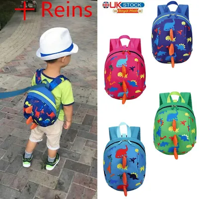 Cartoon Kids Baby Toddler Safety Harness Backpack Security Strap Bag With Reins • £6.59