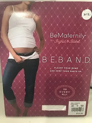 New Beband Maternity Band Womens M/L White Stretch Bematernity Ingrid Isabel • $9.99