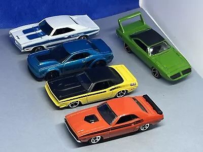 Hot Wheels Mopar Lot / 5 Loose '70 AAR Cuda '69 Charger '18 Demon Superbird FTE • $1